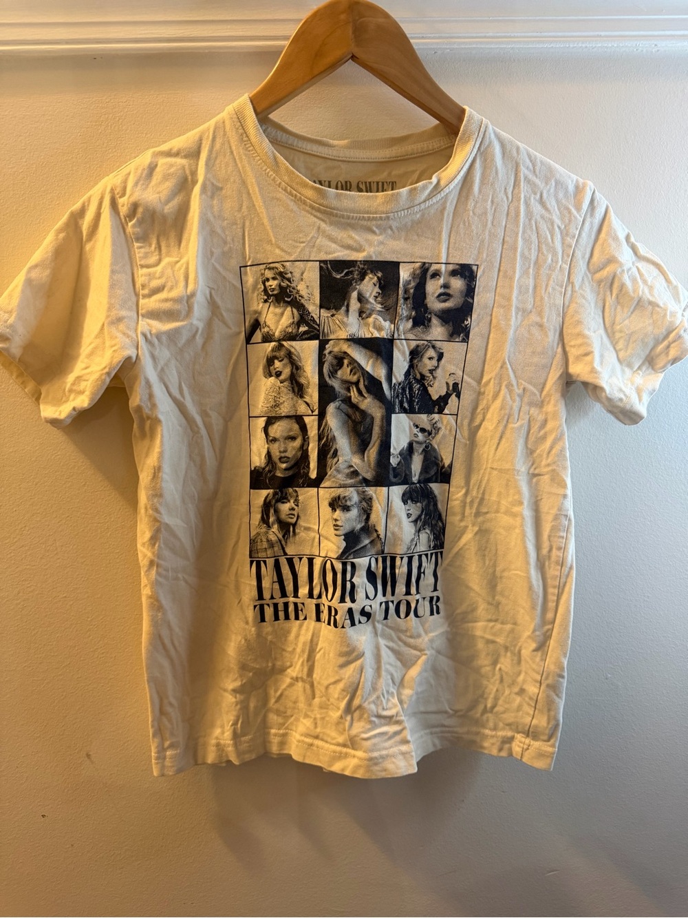 Taylor Swift White Kids Eras Tour Photo Grid Tee